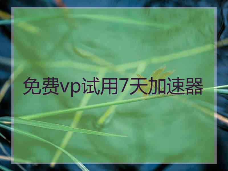 免费vp试用7天加速器