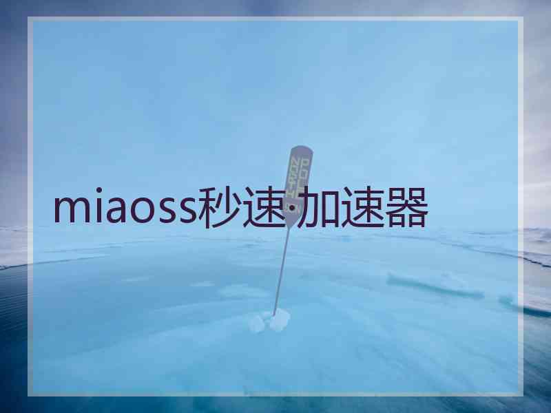 miaoss秒速·加速器