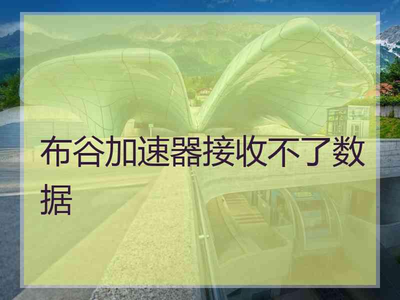 布谷加速器接收不了数据