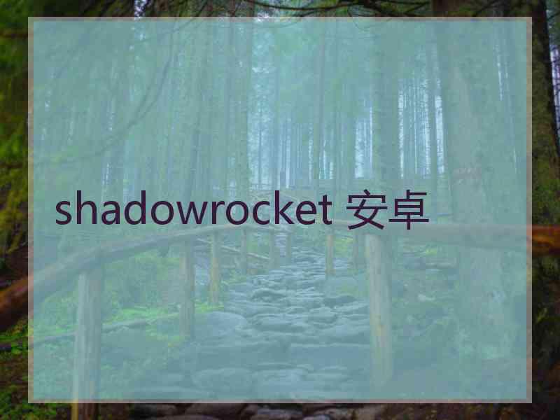 shadowrocket 安卓