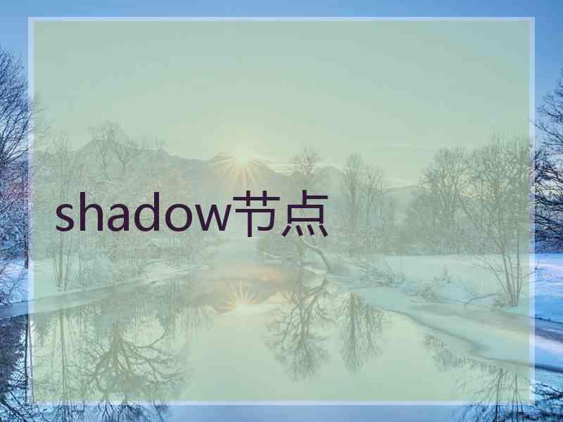 shadow节点