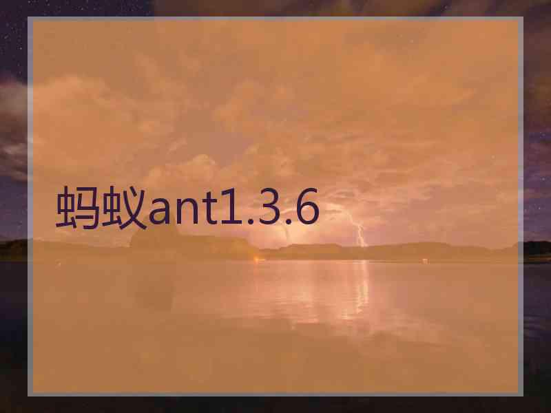 蚂蚁ant1.3.6