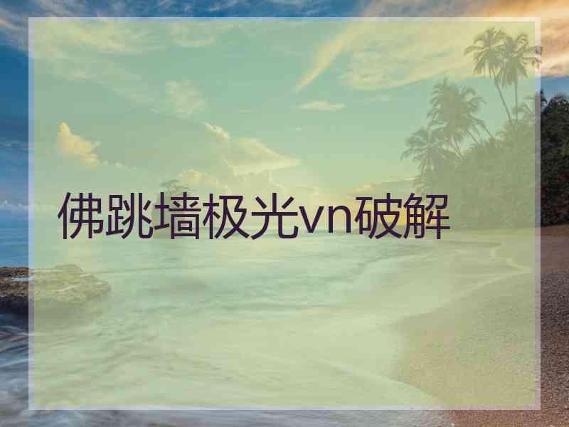 佛跳墙极光vn破解