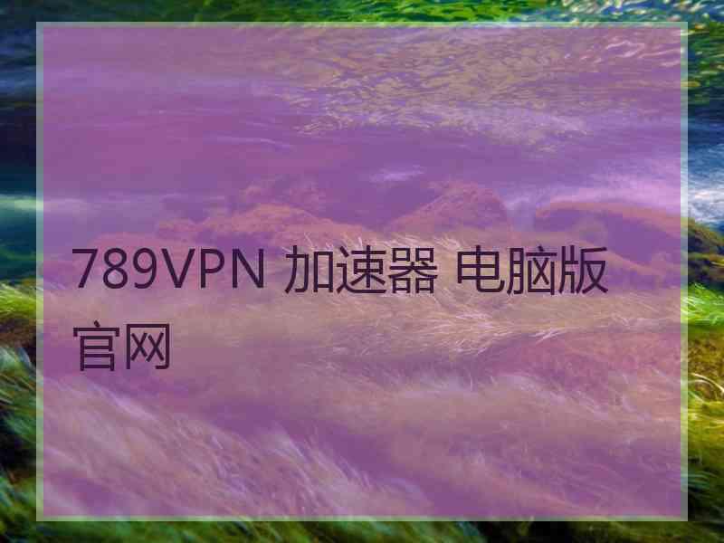 789VPN 加速器 电脑版 官网