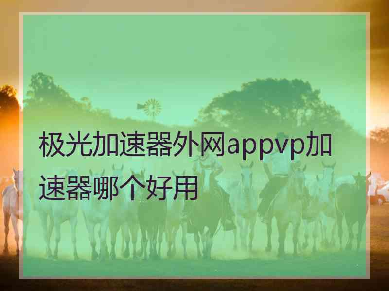 极光加速器外网appvp加速器哪个好用