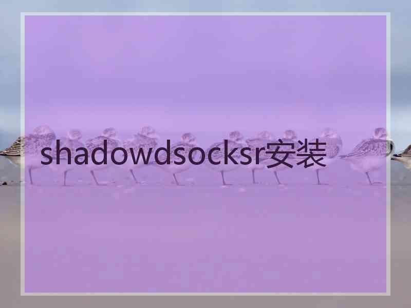 shadowdsocksr安装