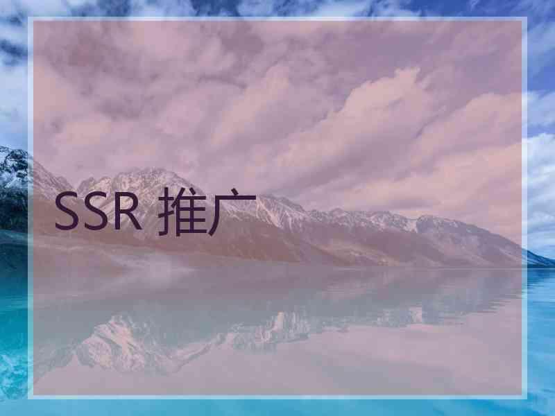 SSR 推广