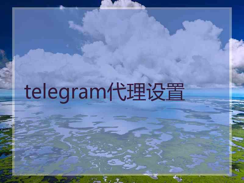 telegram代理设置