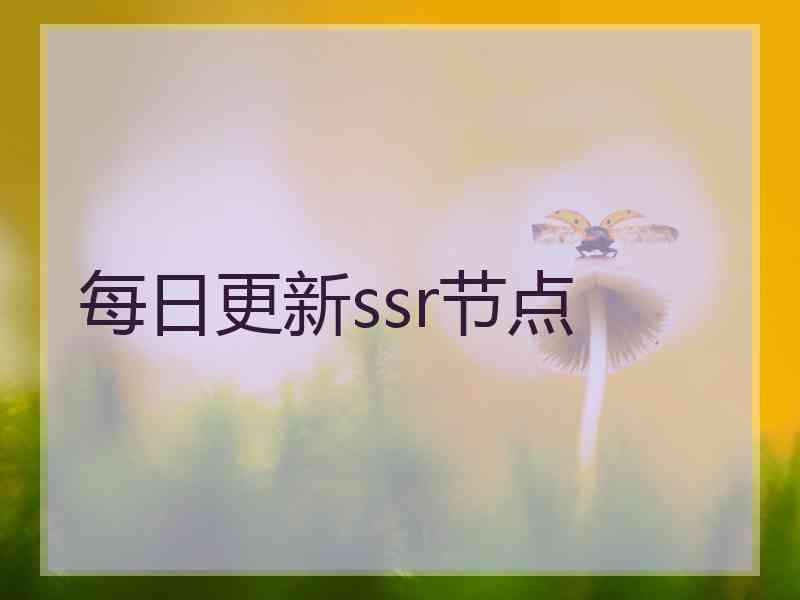 每日更新ssr节点