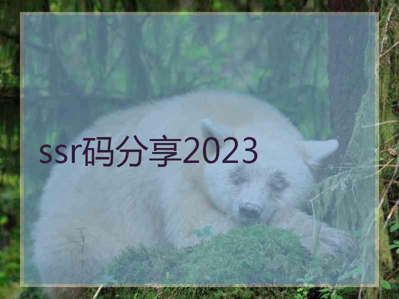 ssr码分享2023