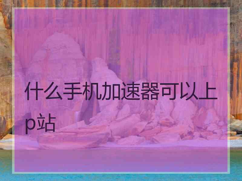 什么手机加速器可以上p站