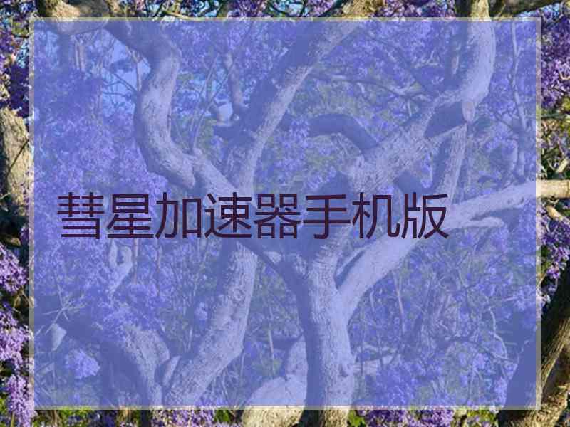 彗星加速器手机版