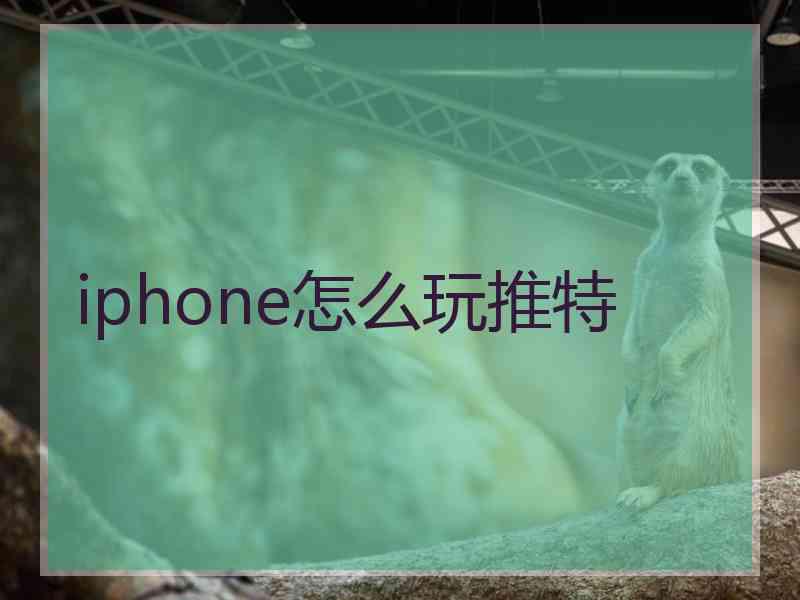 iphone怎么玩推特