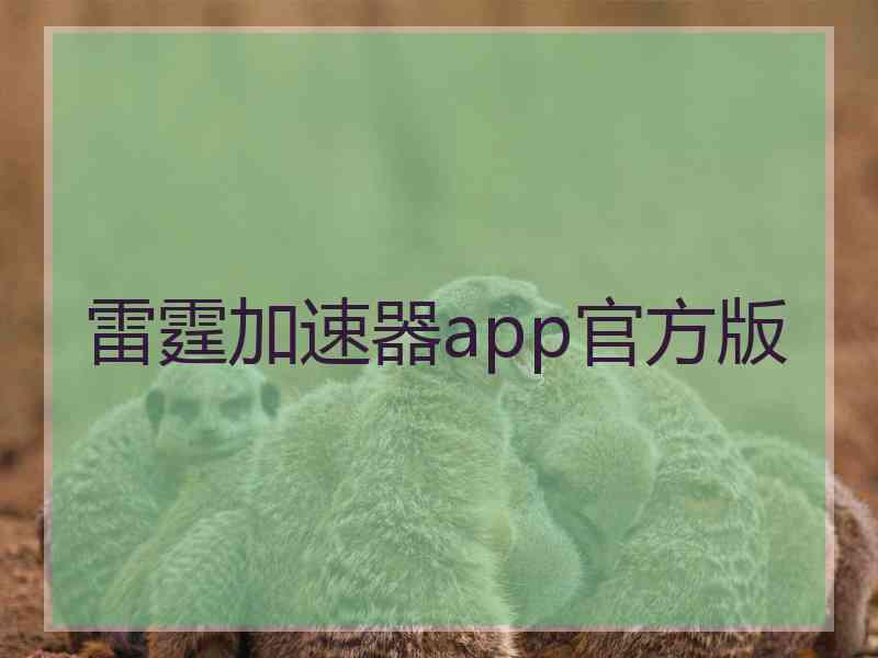 雷霆加速器app官方版