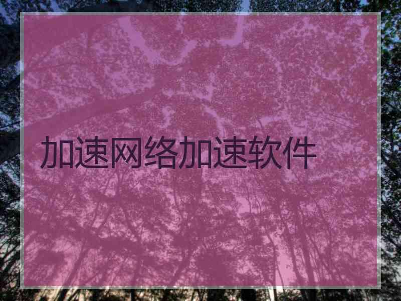 加速网络加速软件