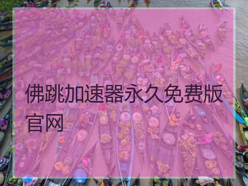 佛跳加速器永久免费版官网