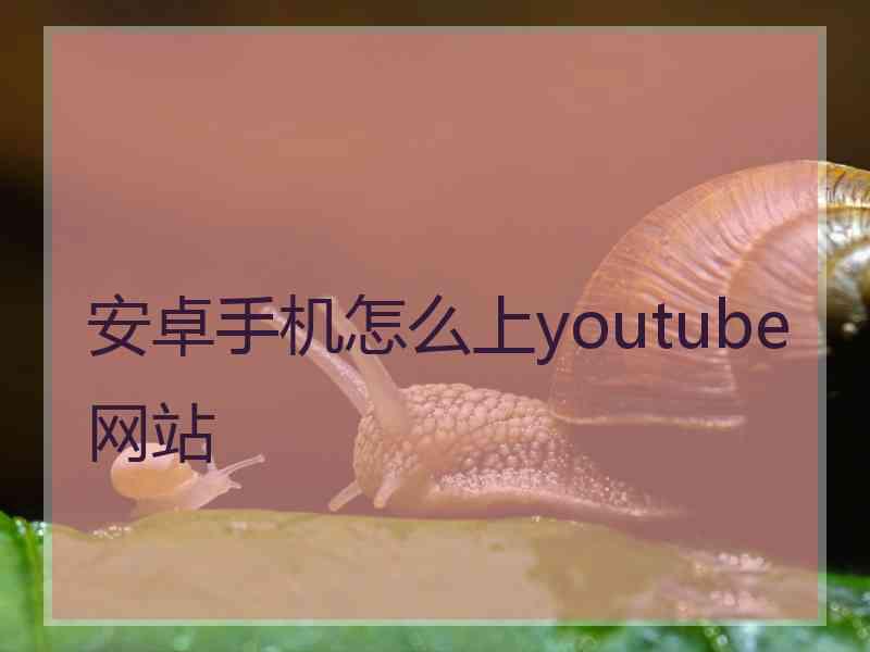 安卓手机怎么上youtube网站