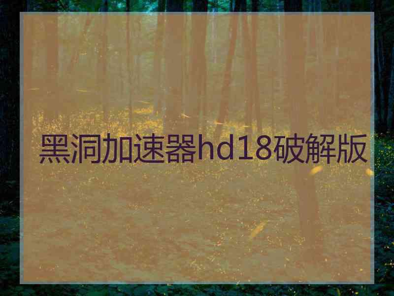 黑洞加速器hd18破解版