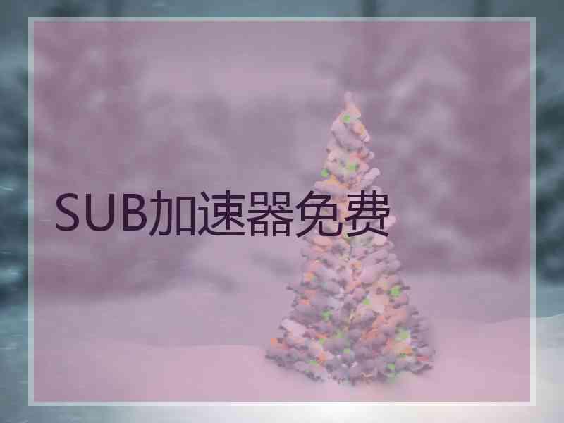 SUB加速器免费