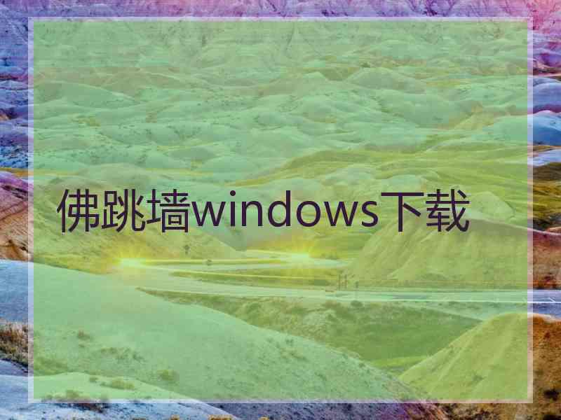 佛跳墙windows下载