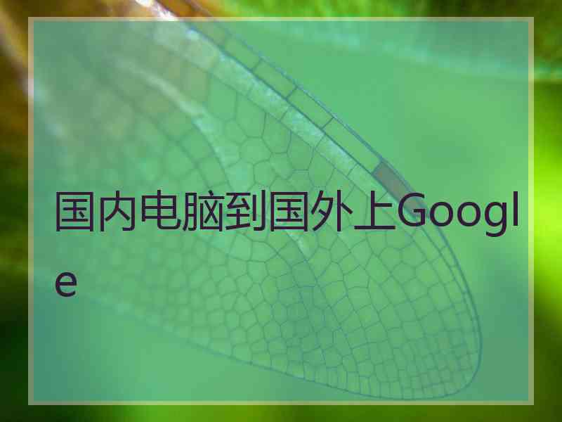 国内电脑到国外上Google