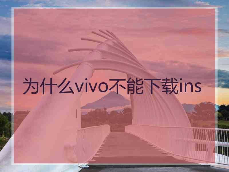 为什么vivo不能下载ins