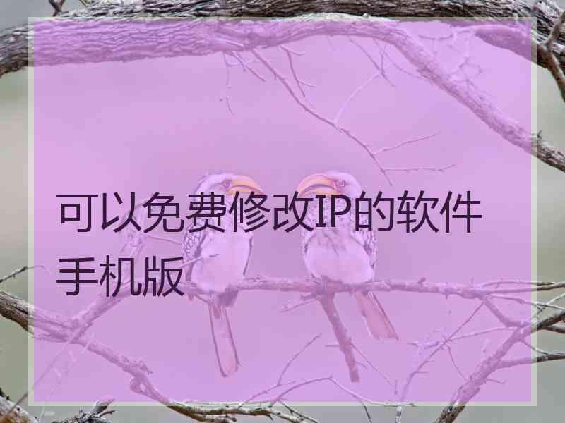 可以免费修改IP的软件手机版