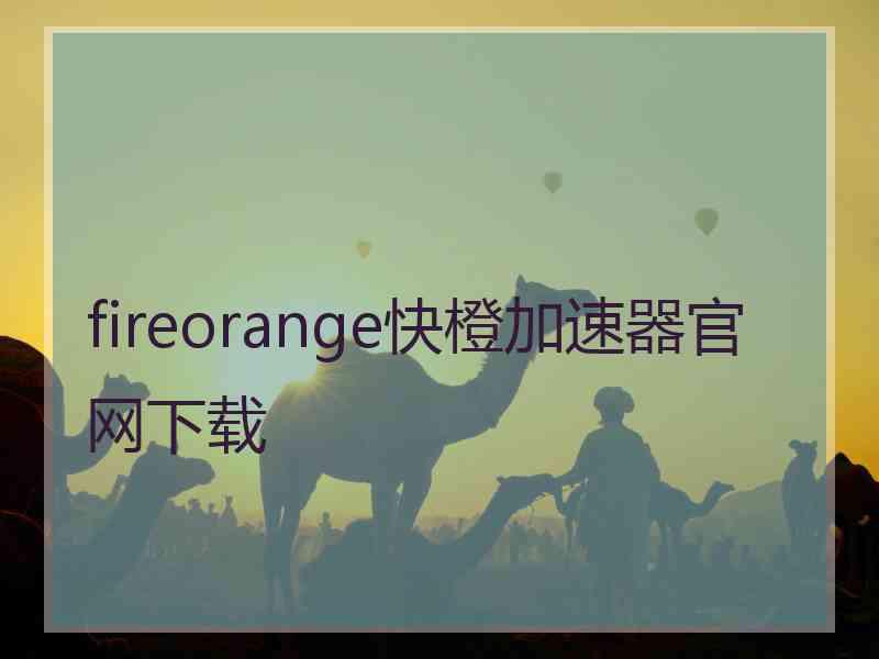 fireorange快橙加速器官网下载